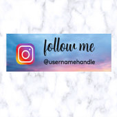 Bewerkbaar Volg me Sociale Media QR Code Mini Visitekaartje