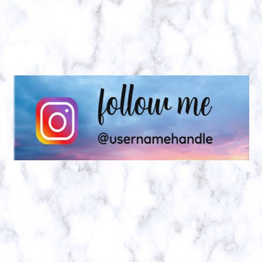 Bewerkbaar Volg me Sociale Media QR Code Mini Visitekaartje