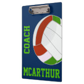 Bewerkbaar Volleybal Coach Klembord (Links)