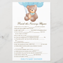 Bewerkbaar Voltooi het Nursery Rhyme met Antwoord