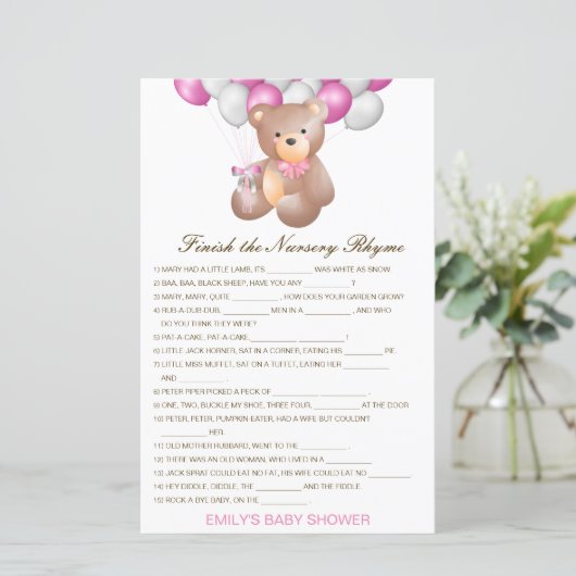 Bewerkbaar Voltooi het Nursery Rhyme met Antwoord (Staand voorkant)