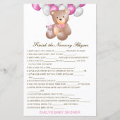 Bewerkbaar Voltooi het Nursery Rhyme met Antwoord (Voorkant)