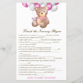 Bewerkbaar Voltooi het Nursery Rhyme met Antwoord