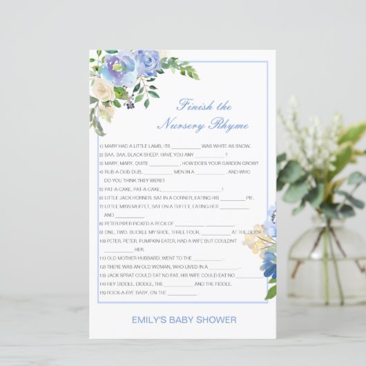 Bewerkbaar Voltooi het Nursery Rhyme met Antwoord (Staand voorkant)