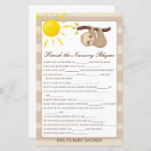 Bewerkbaar Voltooi het Nursery Rhyme met Antwoord (Voorkant / Achterkant)