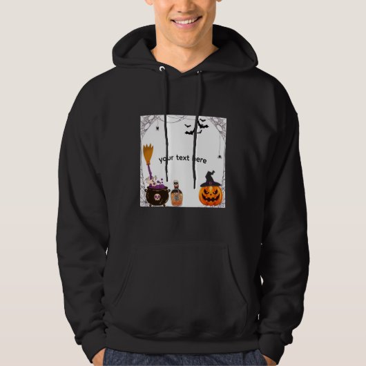 bewerkbaar voor Halloween Hoodie (Voorkant)