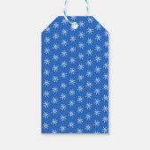 BEWERKBAAR Vrolijk Kerst Blauw & Wit Gift Label Cadeaulabel (Achterkant)
