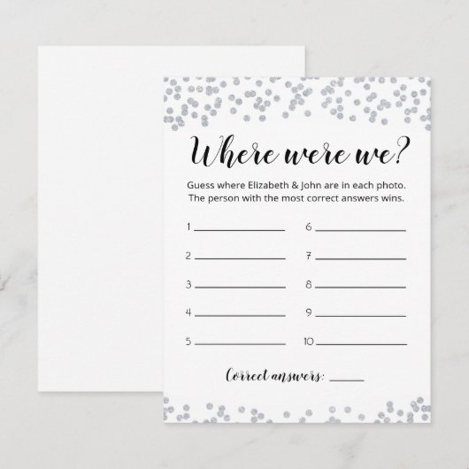 Bewerkbaar Waar Waren We Vrijgezellenfeest spel Ka Kaart (Voorkant / Achterkant)