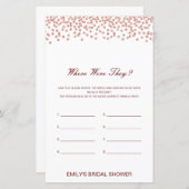 Bewerkbaar Waar waren zij Bruidsuitnodiging Spel (Voorkant / Achterkant)