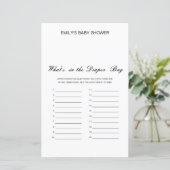 Bewerkbaar wat is er in de Dappere Bag Baby shower (Staand voorkant)
