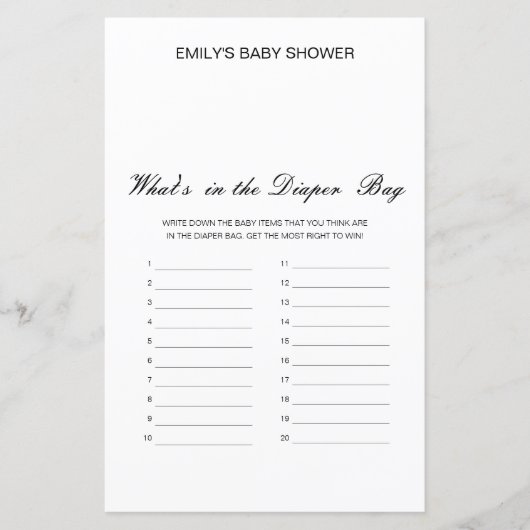 Bewerkbaar wat is er in de Dappere Bag Baby shower (Voorkant)