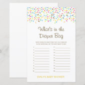 Bewerkbaar wat is er in de Dappere Bag Baby shower (Voorkant / Achterkant)