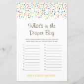 Bewerkbaar wat is er in de Dappere Bag Baby shower (Voorkant)