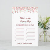Bewerkbaar wat is er in de Dappere Bag Baby shower (Staand voorkant)