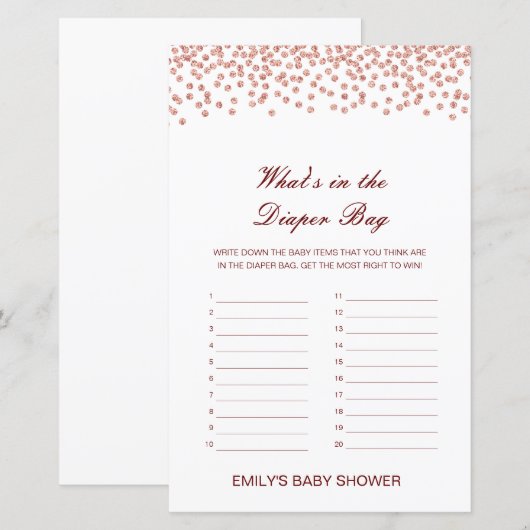 Bewerkbaar wat is er in de Dappere Bag Baby shower (Voorkant / Achterkant)