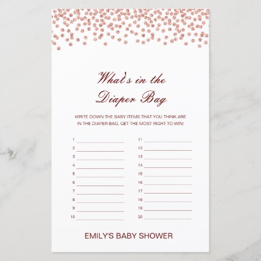 Bewerkbaar wat is er in de Dappere Bag Baby shower (Voorkant)