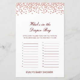 Bewerkbaar wat is er in de Dappere Bag Baby shower