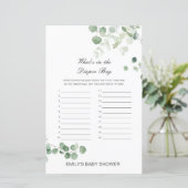 Bewerkbaar wat is er in de Dappere Bag Baby shower (Staand voorkant)