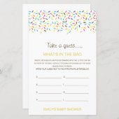 Bewerkbaar wat is er in het Bag Baby shower Game (Voorkant / Achterkant)