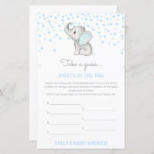 Bewerkbaar wat is er in het Bag Baby shower Game (Voorkant / Achterkant)