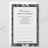 Bewerkbaar wat is er in het Bag Baby shower Game (Voorkant / Achterkant)