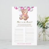 Bewerkbaar wat is er in het Basket Baby shower Gam (Staand voorkant)