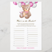 Bewerkbaar wat is er in het Basket Baby shower Gam (Voorkant)