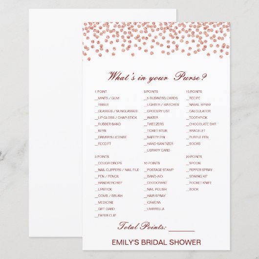 Bewerkbaar Wat is er op je Purse Vrijgezellenfeest (Voorkant / Achterkant)