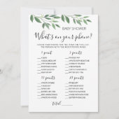 Bewerkbaar Wat is er op uw telefoon Baby shower Ka Kaart (Voorkant)