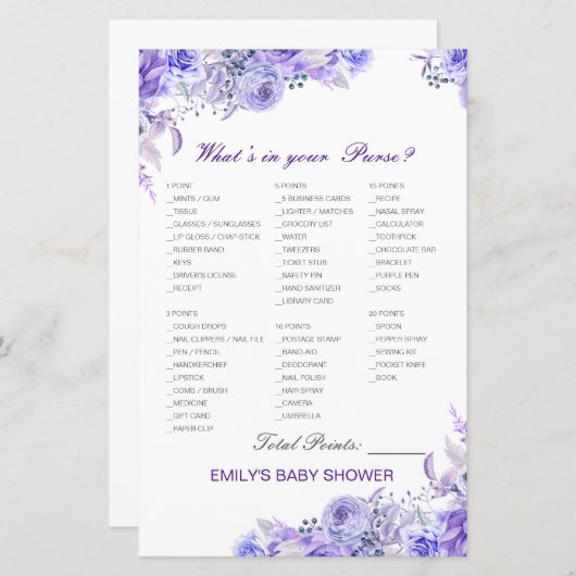 Bewerkbaar Wat staat er op je bruidsschat, Baby sh (Voorkant / Achterkant)