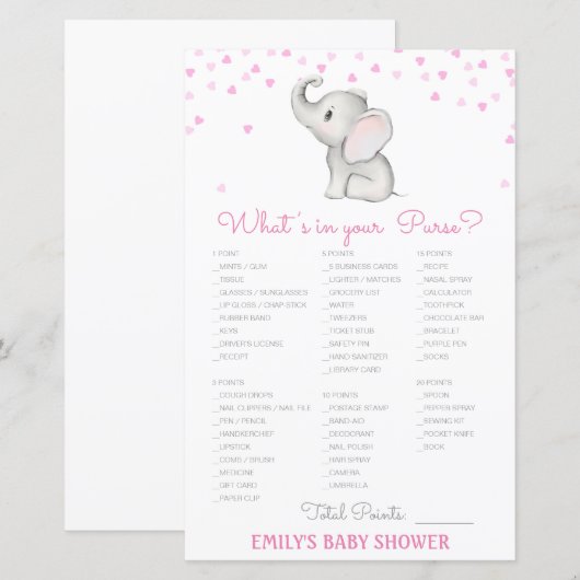 Bewerkbaar Wat staat er op je bruidsschat, Baby sh (Voorkant / Achterkant)