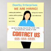 Bewerkbaar We zijn het huren Poster (Voorkant)