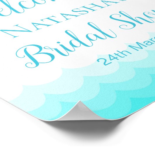 Bewerkbaar Welcome Bord Strandfeest 8x10 Poster (Hoek)