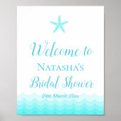 Bewerkbaar Welcome Bord Strandfeest 8x10 Poster (Voorkant)