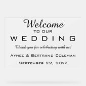 Bewerkbaar welkom acryl bord (Voorkant)