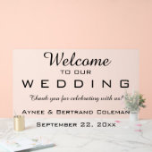 Bewerkbaar welkom acryl bord (Huwelijk)