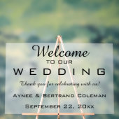 Bewerkbaar welkom acryl bord (Neutraal)