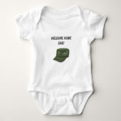 Bewerkbaar Welkom Home Dad Soldier's Pet Romper (Voorkant)