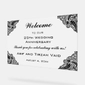 Bewerkbaar Welkom Zwart Lijst Acryl Teken Acryl Bord (Hoek)