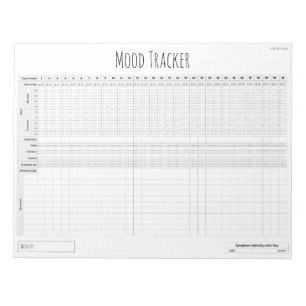 Bewerkbaar Wellness & Mood Tracker Journal Notitieblok