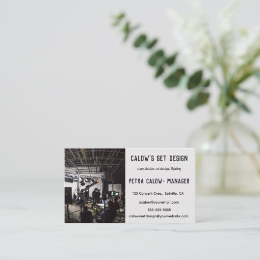 Bewerkbaar werkgebied en ontwerp instellen visitekaartje (Staand voorkant)