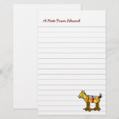 Bewerkbaar Western  Speelgoed Horse Briefpapier (Voorkant / Achterkant)