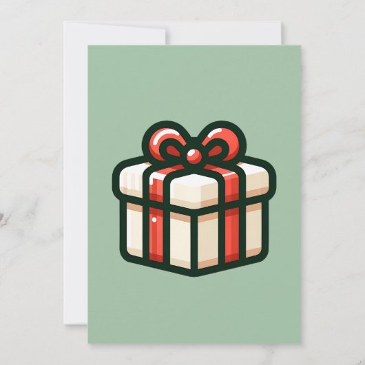 Bewerkbaar White Elephant-feest aangepast Kaart (Achterkant)