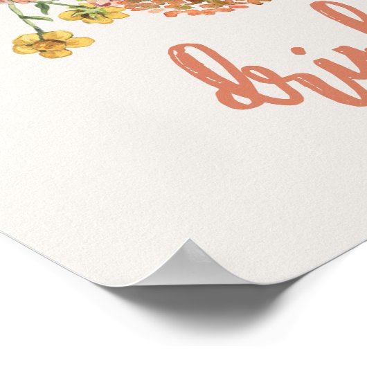 Bewerkbaar Wildflower-teken Poster (Hoek)