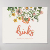 Bewerkbaar Wildflower-teken Poster (Voorkant)