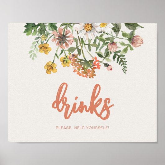 Bewerkbaar Wildflower-teken Poster (Voorkant)