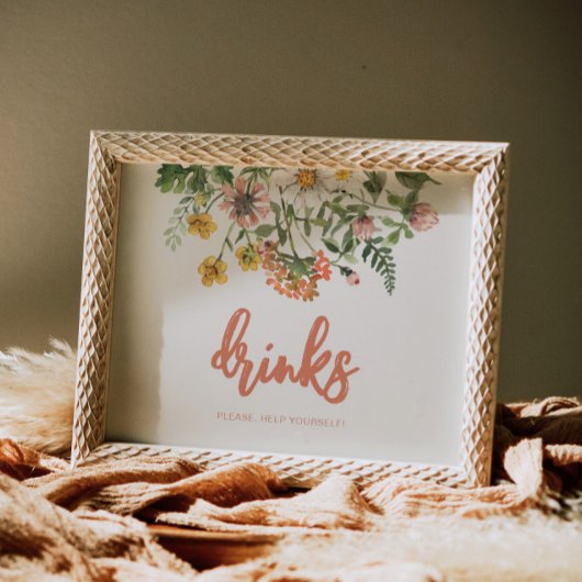 Bewerkbaar Wildflower-teken Poster