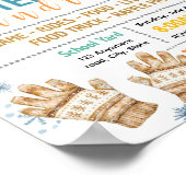 Bewerkbaar winter handschoen fondsenwervingsflyer poster (Hoek)