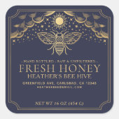 Bewerkbaar Witchy Tarot Honey Jar Honeybee Label (Voorkant)