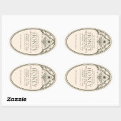 Bewerkbaar Witchy Tarot Honey Jar Honeybee Label (Vel)